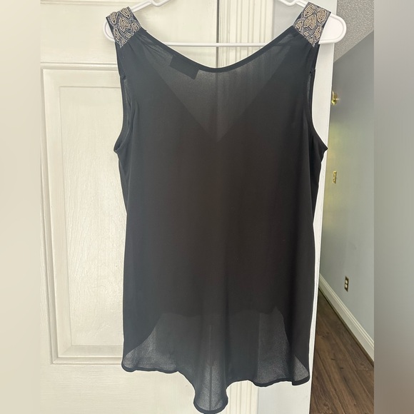 EUC ASTR The Label Beaded Shoulder Strap Black Sleeveless Size Small NYE Date - Picture 3 of 7